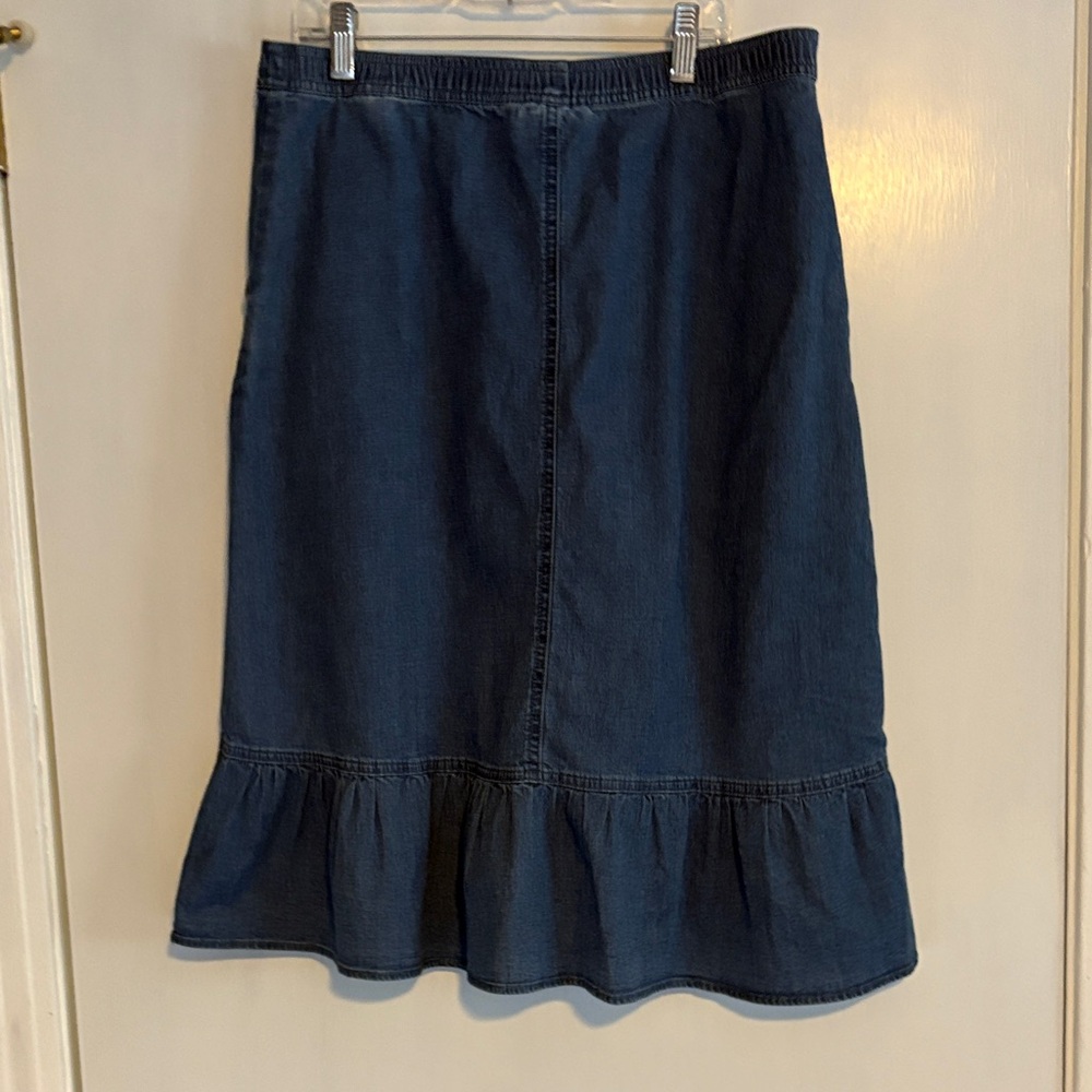 Classic Blue A-Line Denim Skirt - Picture 5 of 5